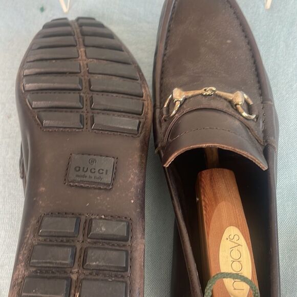 Gucci Mens Brown Horse Bit Loafers - Picture 5 of 5